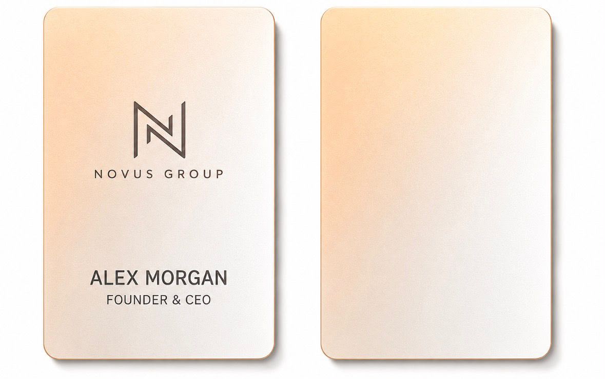 Lightweight Metal Business Cards